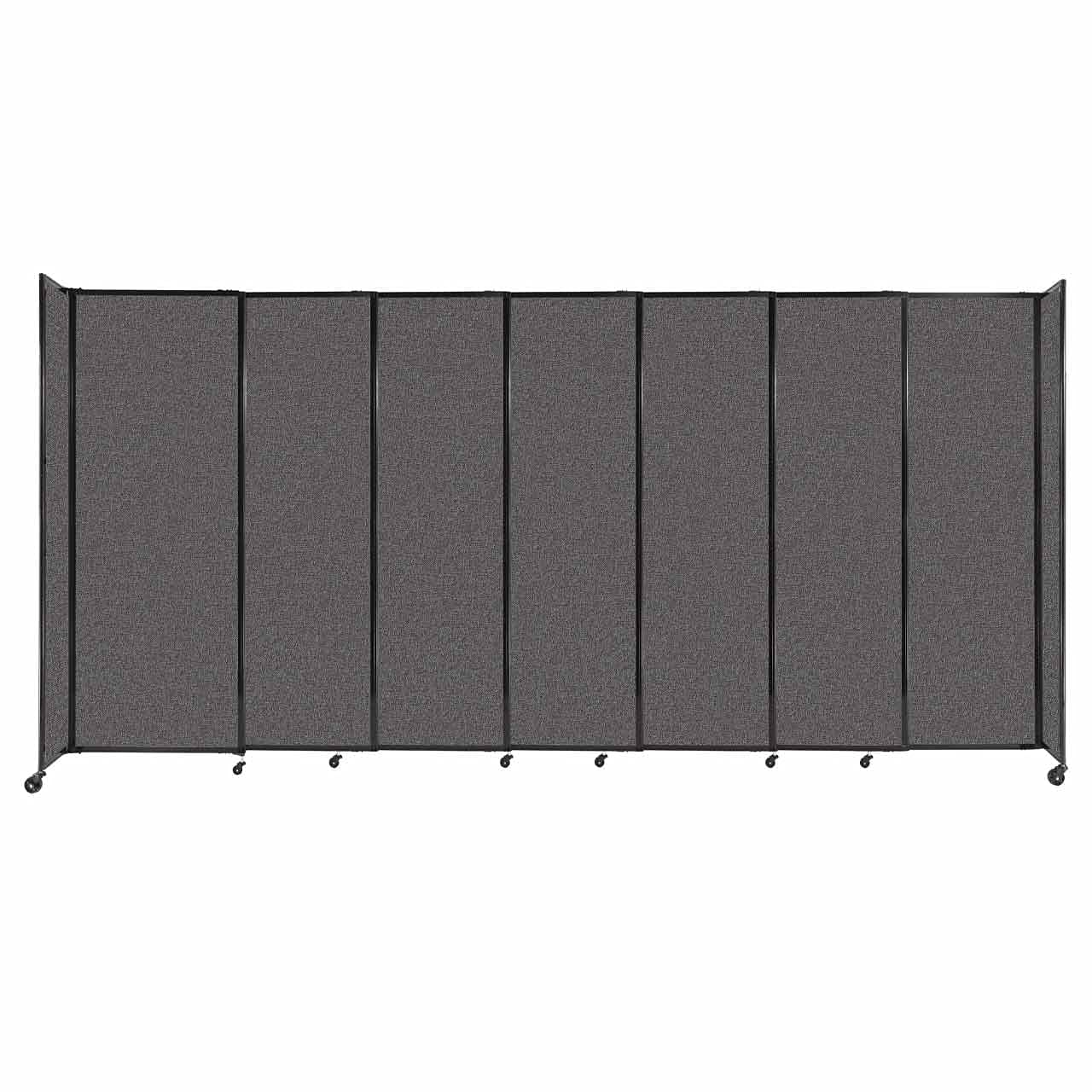 Versare Straightwall Sliding Portable Wall Partition | Freestanding Office Dividers | Locking Wheels | Temporary Room Separator | 15'6'' Wide x 7'6''