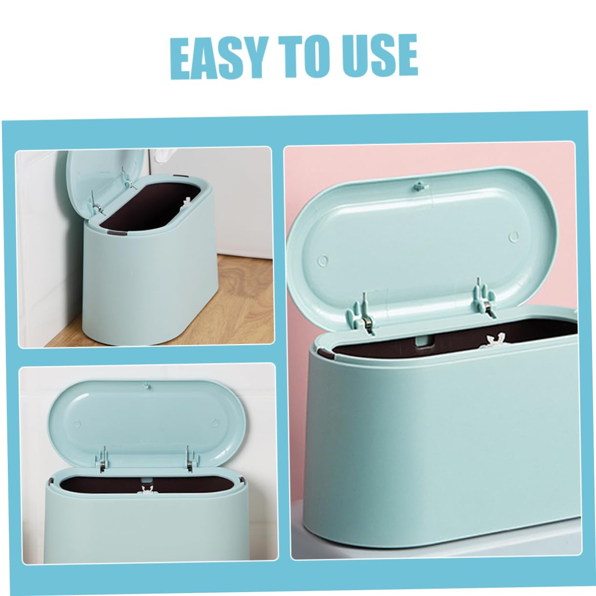 MAGICLULU Desktop Garbage Box Double Layer Inner Bucket Easy to Clean Portable for Home Office Travel
