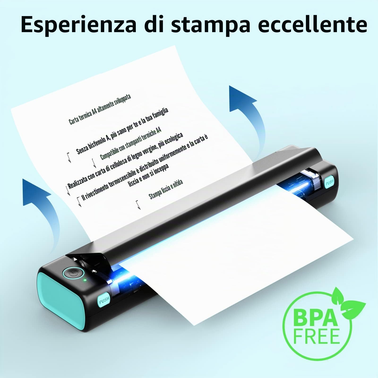 Carta termica A4 M08F-A4 210x297 mm 100 fogli compatibile Brother PJ762/PJ763MFi Phomemo M08F HPRT MT800