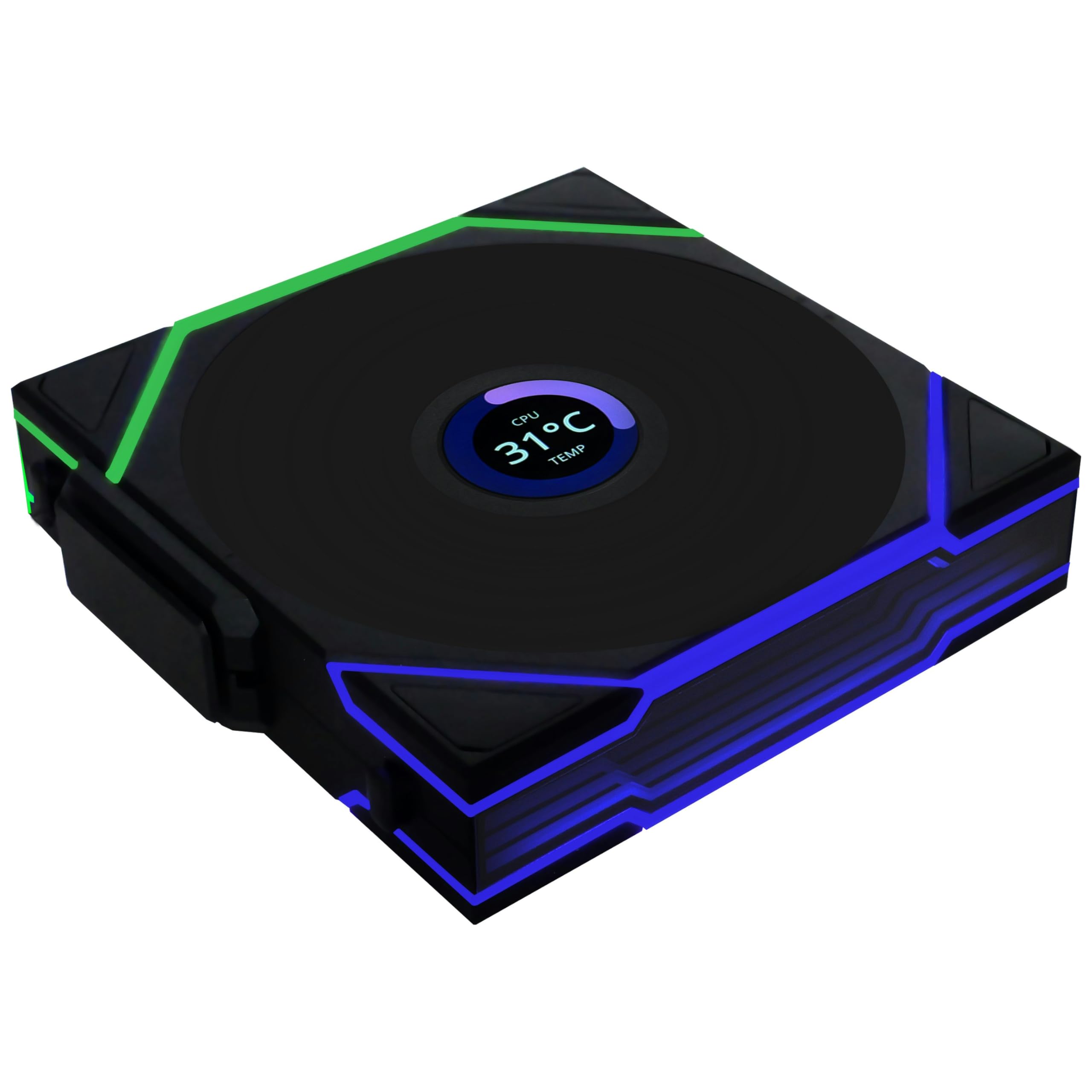 Lian Li UNI FAN TL Wireless LCD Lüfter 120mm RGB – Schwarz | PWM, 26 ARGB-LEDs, bis 1.900 U/min, Stecksystem, hoher Airflow, leise & vibrationsarm