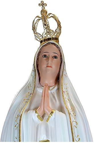 Miniatura 4 de Estatua de Nuestra Señora de Fátima de 40'' fabricada en Portugal #1039 Blanco