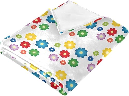 Miniatura 2 de Flowers Colorful Ultra-Soft Flannel Fleece Blanket, Lightweight Winter Blankets & Throws Adults Kids Car Throws 60"x90"