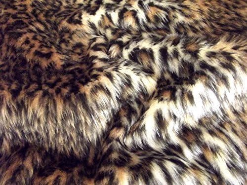 Animal Fun Faux Fur Fabric Material - Baby Leopard, 1Mtr - 150cmx100cm