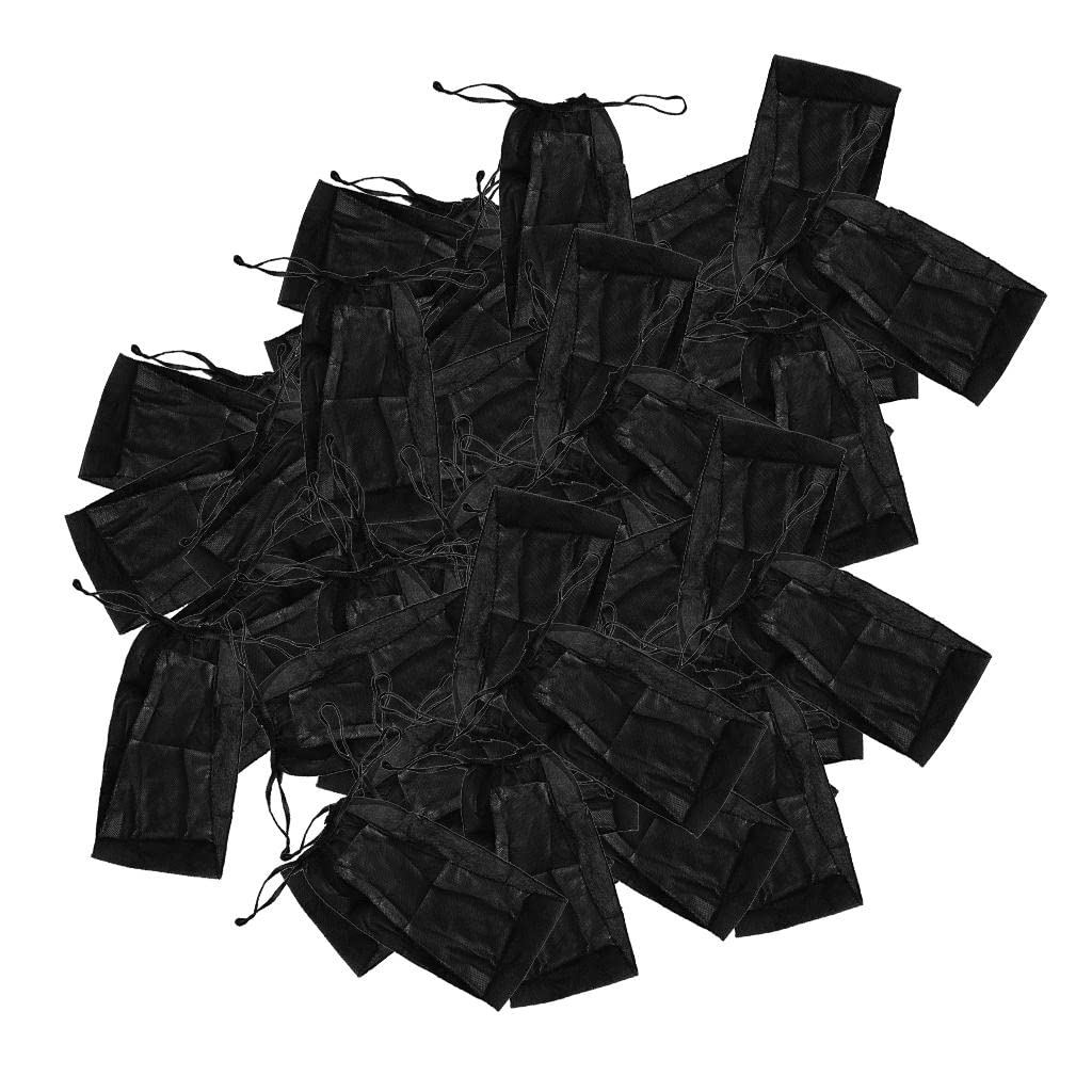 Unbekannt 100 Stück Einweg-Tanga Vliesstoff Schwarz, Hypoallergen & Elastisch Einwegunterwäsche, Ideal für Schwangerschaft & Wochenbett (Universalgröße)
