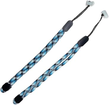 Improved Replacement Wrist Wraps for Oculus Quest 2 Gen Controller, Professional Wrist Lanyards with Resin White Stopper, Replacement Adjustable Hand Straps for Oculus ControllerBlue