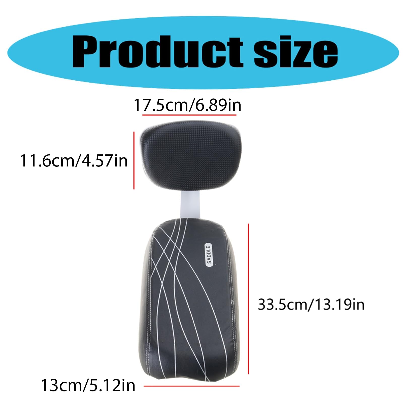 Ensemble de Repose-Pieds et accoudoirs pour sièges arrière de vélo, Porte-bébés de sécurité pour, sièges de vélo pour bébé avec accoudoir et Dossier, vélo pour Enfant avec Dossier