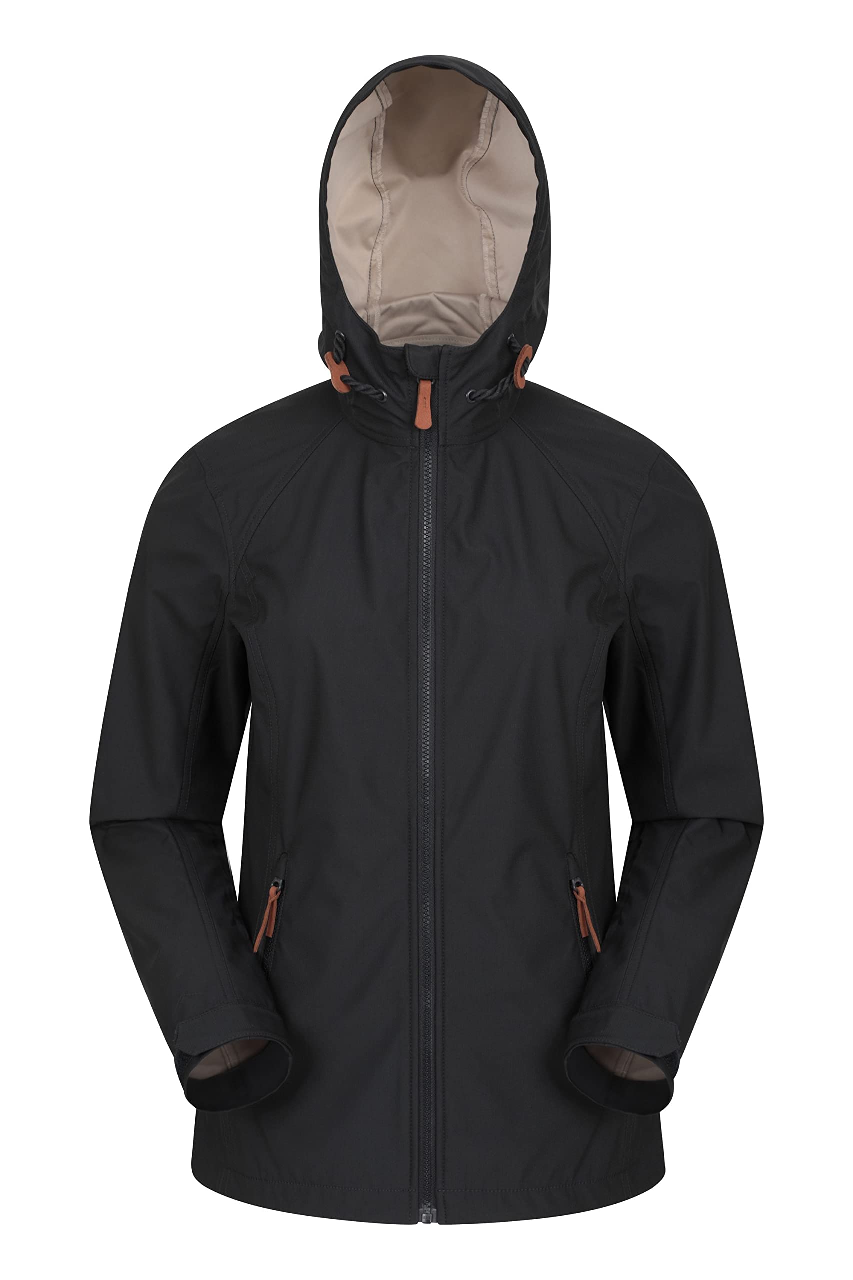 Mountain Warehouse Women's Black Iona Water Resistant Softshell Jacket - Breathable, Lightweight - For Spring Summer Size 10