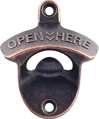 Miniatura 42 de 12 piezas de abrebotellas de bronce vintage montado en la pared, a granel, a prueba de óxido, abrebotellas de cerveza montado en poste para Bronce