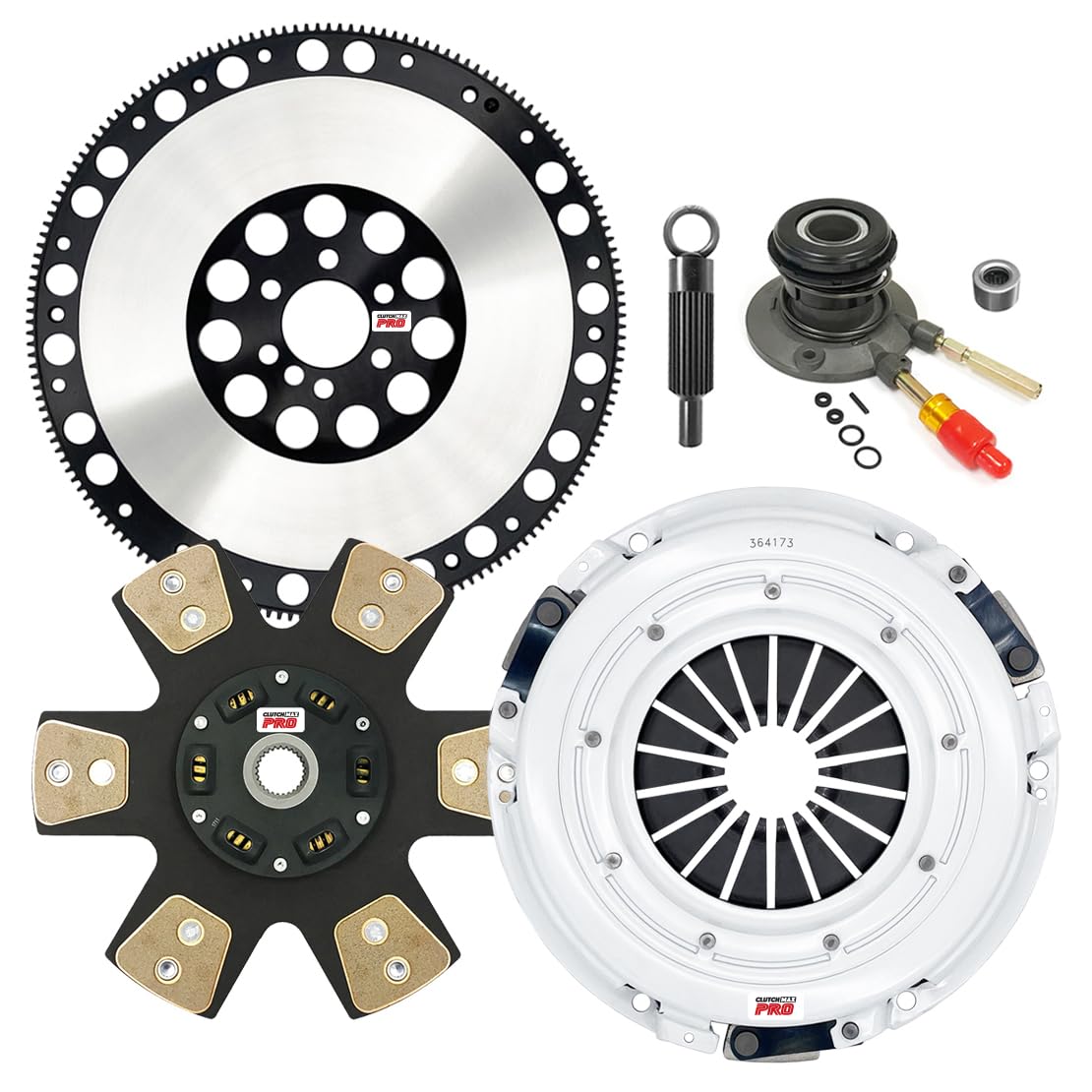 ClutchMaxPRO Performance Stage 4 Clutch Kit with Chromoly Flywheel with Slave Cylinder Compatible with 98-02 Chevrolet Camaro Z28 SS 98-02 Pontiac Firebird Firehawk Formula Trans Am