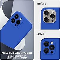 Vista 3 de FireNova Funda diseñada para iPhone 15 Pro, funda de silicona mejorada [protección de cámara] con [2 protectores de pantalla], forro