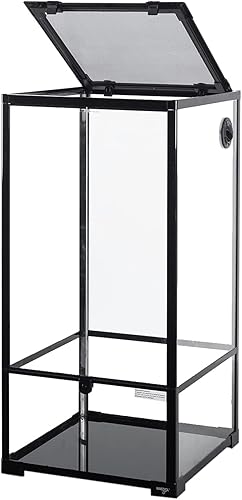 Miniatura 7 de WACOOL Tanque de reptiles de vidrio de 50 galones jaula camaleón de apertura frontal de 18 x 18 x 36 pulgadas diseño lateral 3 en 1 vidrio o malla