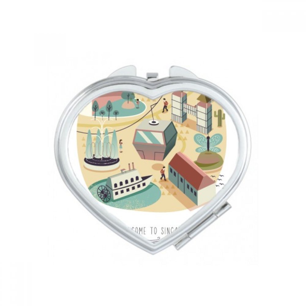 Miroir maquillage Singapour de poche pour corriger les imperfections en déplacement