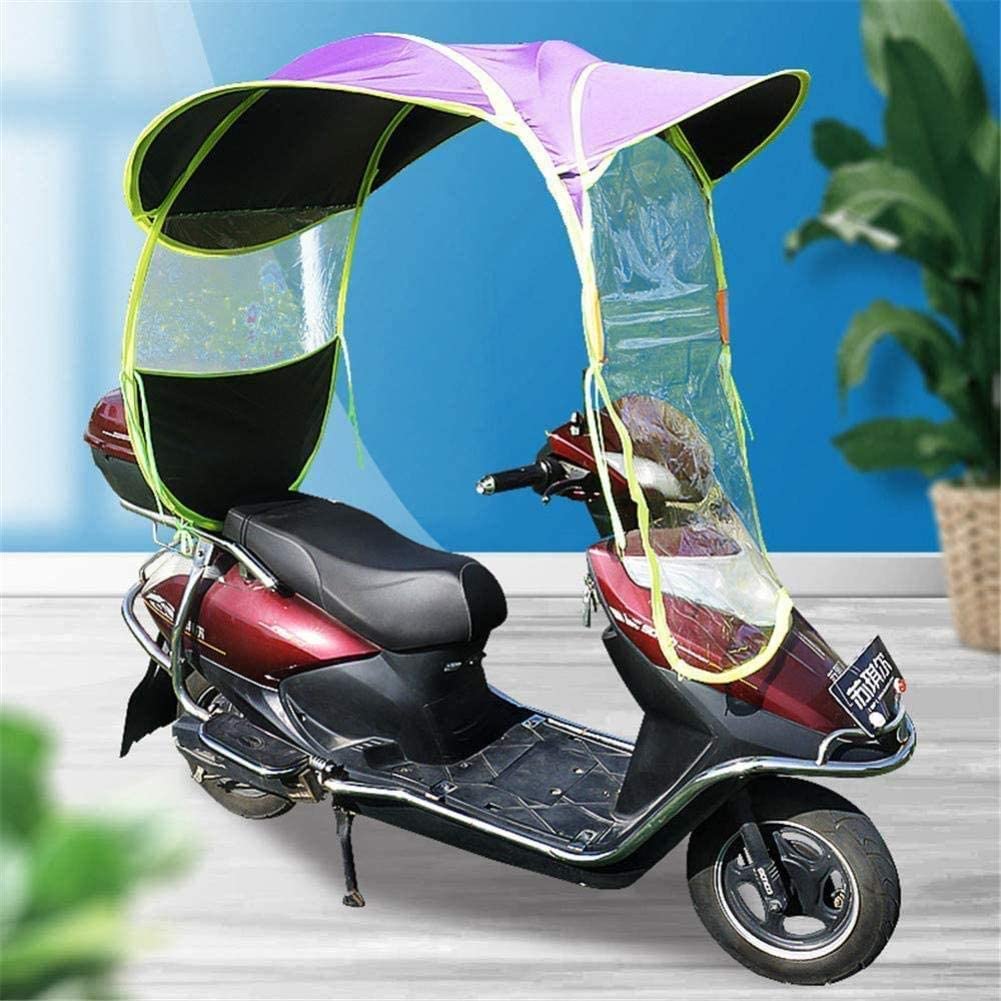 Parasol Impermeable para Motocicleta eléctrica, Parasol Totalmente Cerrado para Scooter, para Movilidad, Protector Solar y Cortina Transparente Universal para Lluvia