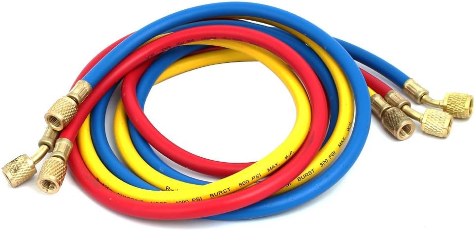 3pcs 1.36M 1/4NPT to M12 Refrigeration Charging Hose for AC Refrigerant R410 (e2cff23012dacdae55790772e2bcfad6)