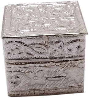 Sahiba Gems Pure Silver Designer Sindoor Dabbi, Pooja Items for Home, Silver KumKum Box Spiritual Gift Item ~ Small Size ...