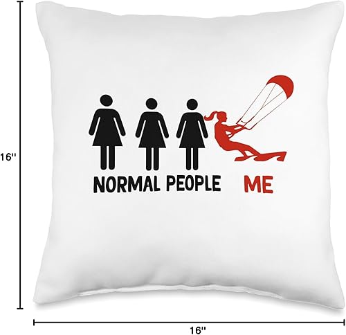 Miniatura 4 de funny Kiteboarding life Funny normel pepole me Kitesurf Kiteboarder - Almohada de 16 x 16 pulgadas, multicolor