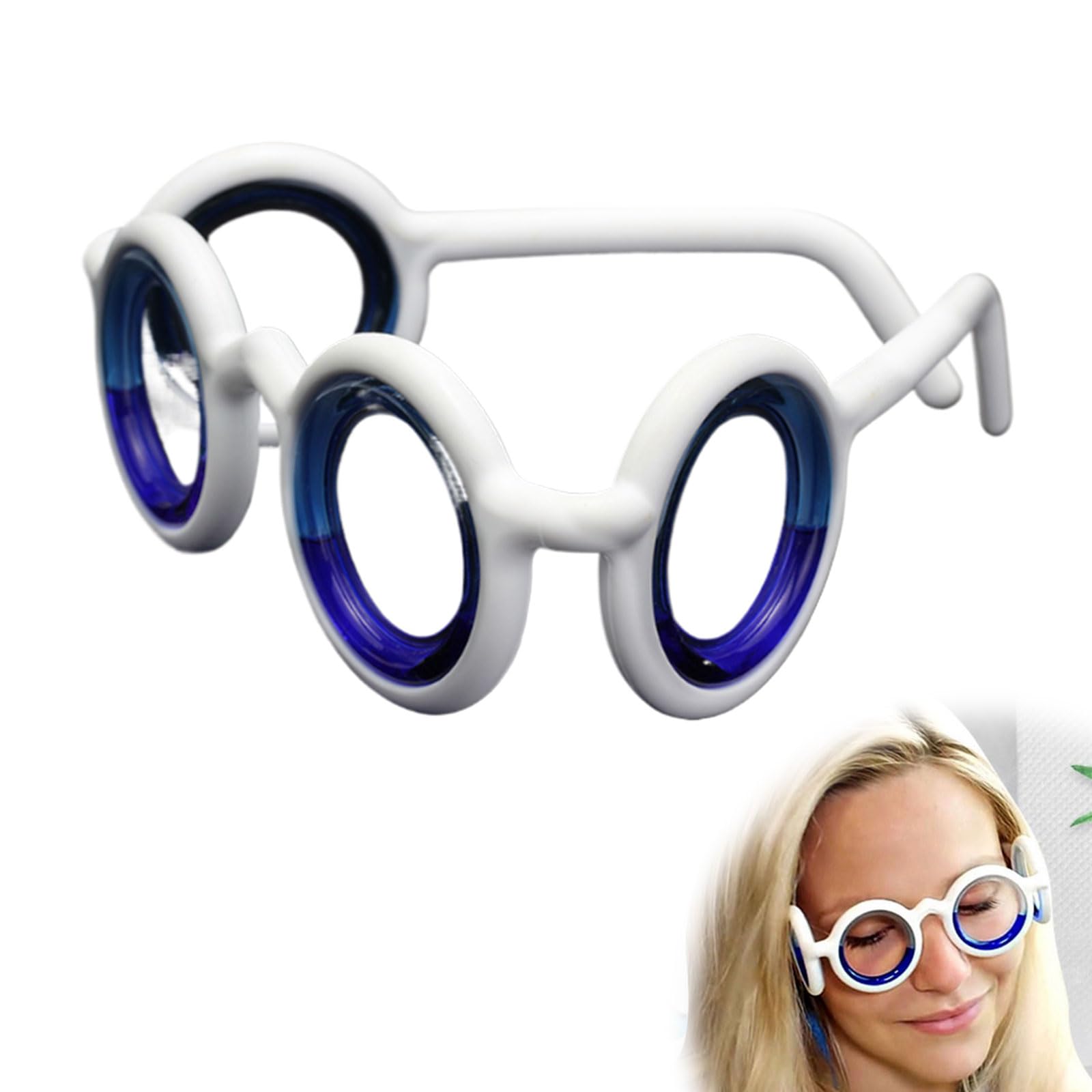 WondseaMotion Sickness Glasses,Car Sickness Motion Sickness Device,No Lens Liquid Glasses,Glasses Car Sickness Airsick Sickness Seasickness for Kids Adults