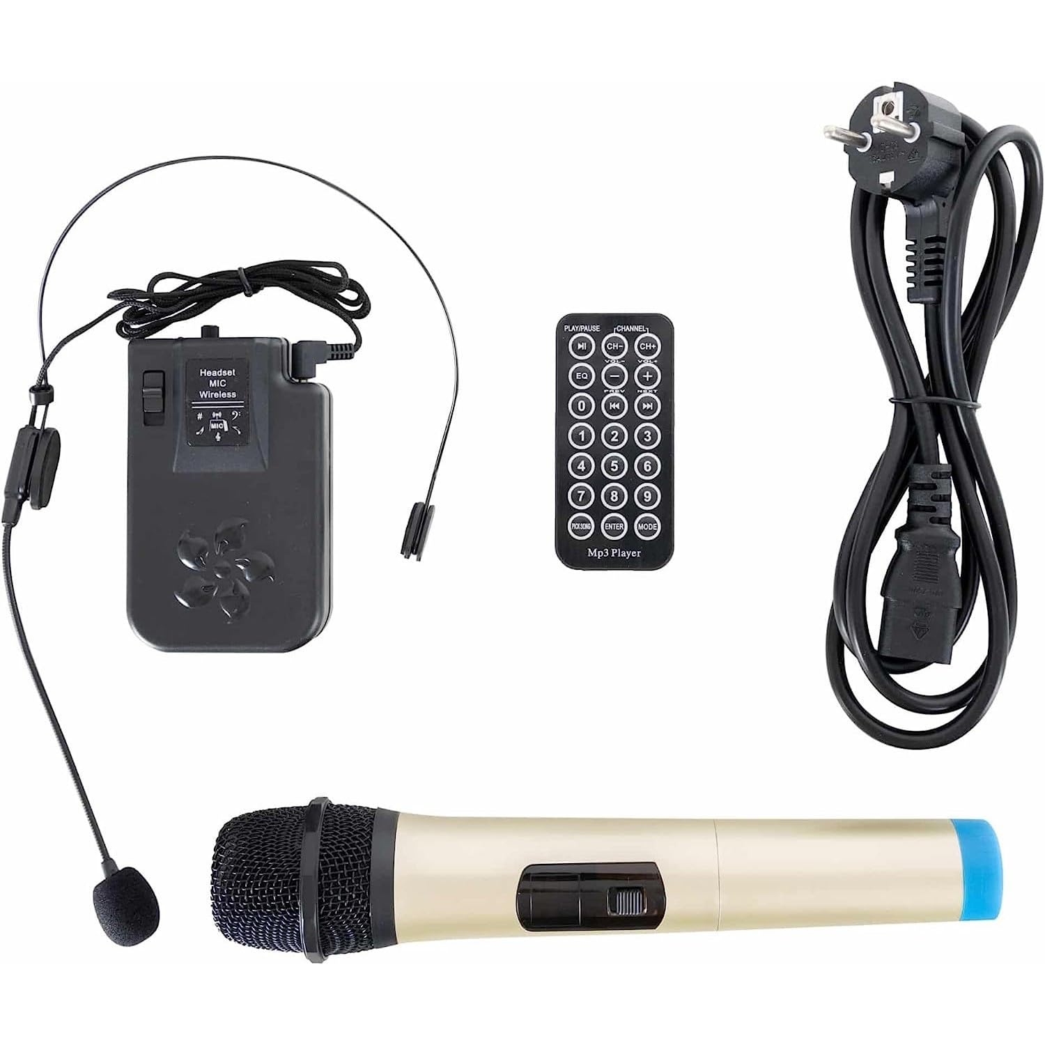 Enceinte Active Sono Pro - Pronomic Move 115MA-A -15'', 2 Micros sans Fil Main et Serre tête - USB, SD, Bluetooth, Support Pied