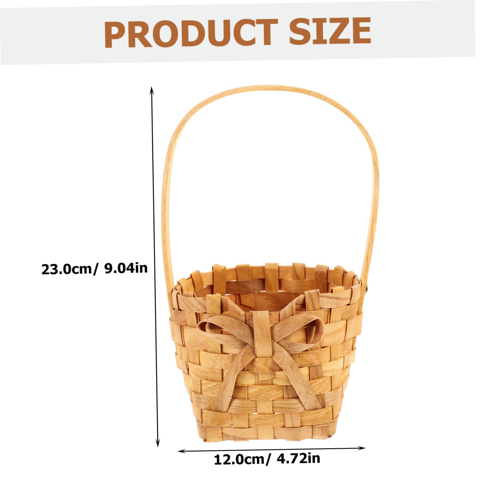 CIYODO Woven Storage Basket with Handle Hand Woven Decorative Basket for Weddings Picnics and Home Durable Artistic Design for Fruits and Flowers Multi Functional