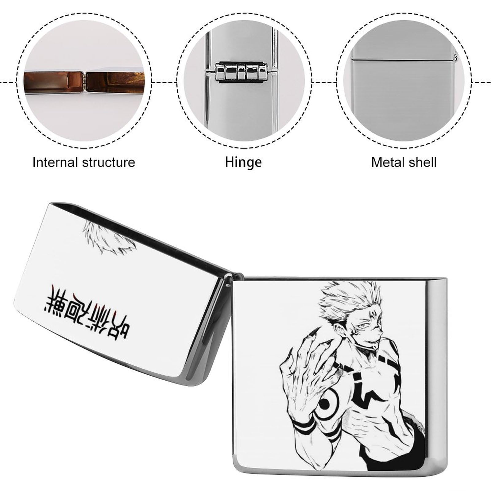 Amazon.co.jp: ライターケース 呪術廻戦 両面宿儺 ZIPPO兼用ケース