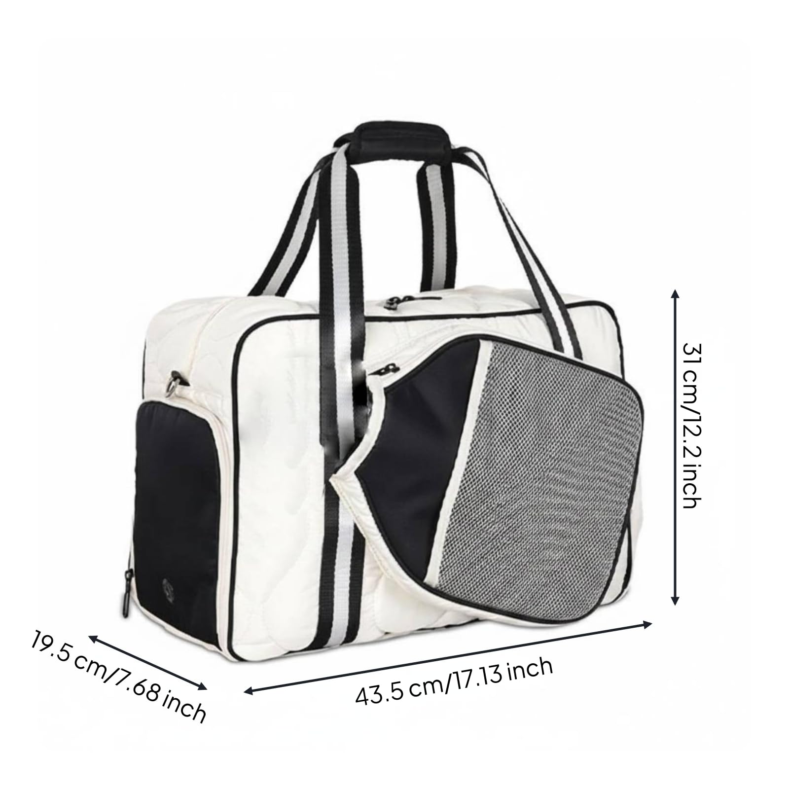 Bolsa de Tenis con Mochila Portarraquetas Bolsa Deportiva Bolsa de Pickleball de Poliéster Liviano y Forma Estructurada
