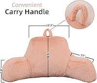 Vista 19 de Btargot Reading Pillow Bed Wedge Large Adult Backrest Lounge Cushion with Arms Back Support for Sitting Up in Bed Blue and Purple