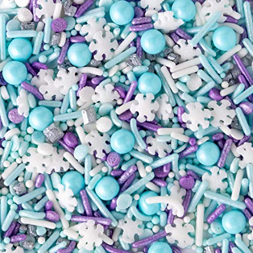 Sweets Indeed Sprinkles, Edible Sprinkle Mix, Perfect For Cake Decorations, Baking, Ice Cream, Cookies, Cupcake Topper (Frozen) #TOP4