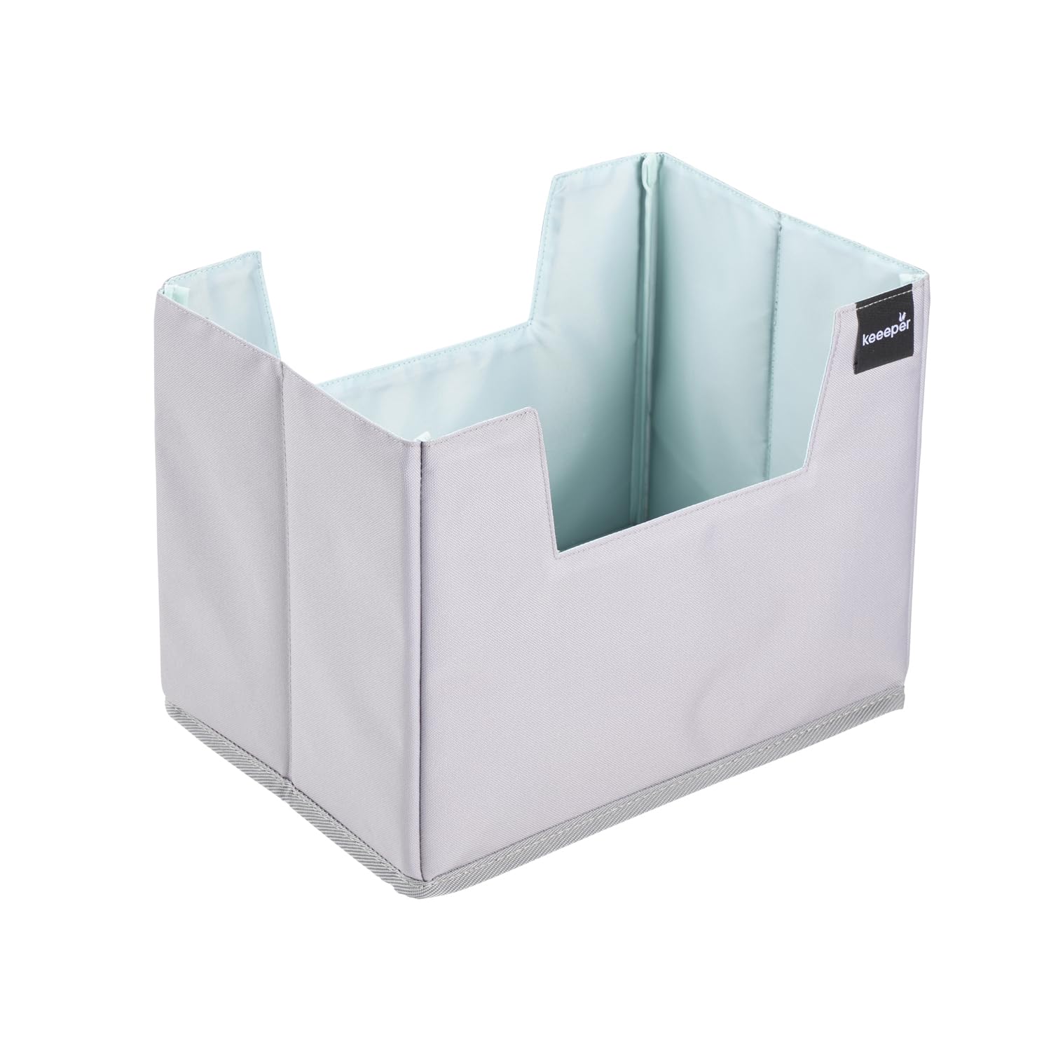 keeeper nea Faltbarer Einkaufs-Organizer L, 13 l, Passend für Klappbox lea, Aus recycelten PET-Flaschen, 29,5 x 20 x 22,5 cm, Aquamarine