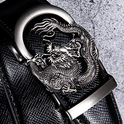Image of Dubulle Men's Ratchet Belt Gold /Black /Red /Green /Blue /White Automatic Buckle Business Casual Belt Gift - Adjustable Fit