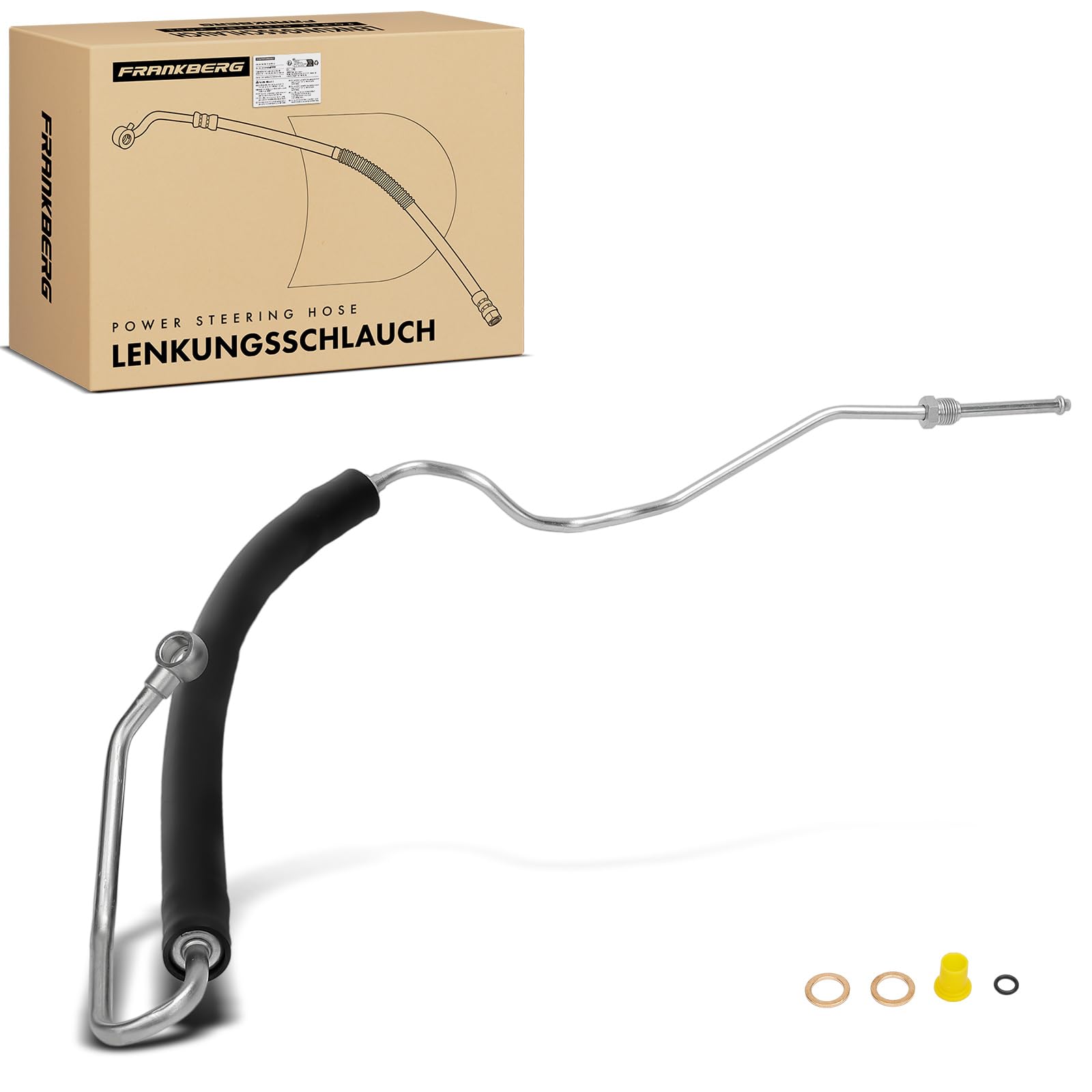 Frankberg Manguera de dirección asistida Compatible con Fabia II 542 Polo 9A 9N Fabia II Combi 545 Ibiza III 6L1 Fox Compacto 5Z1 5Z3 5Z4 Replace# 6Q1423893Q