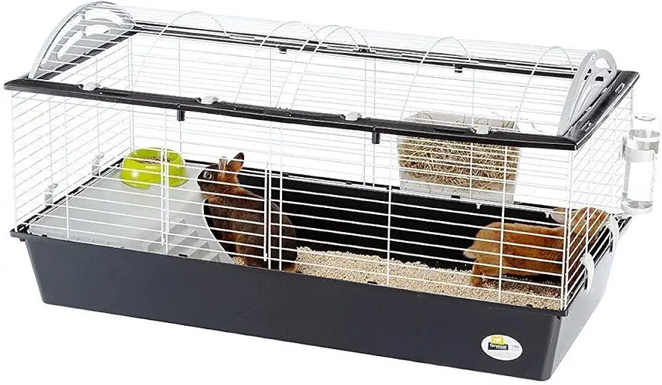 Ferplast Casita 120, Gaiola para Coelhos, com Acessórios Ferplast para Roedores e outros animais pequenos, Grande, Variado