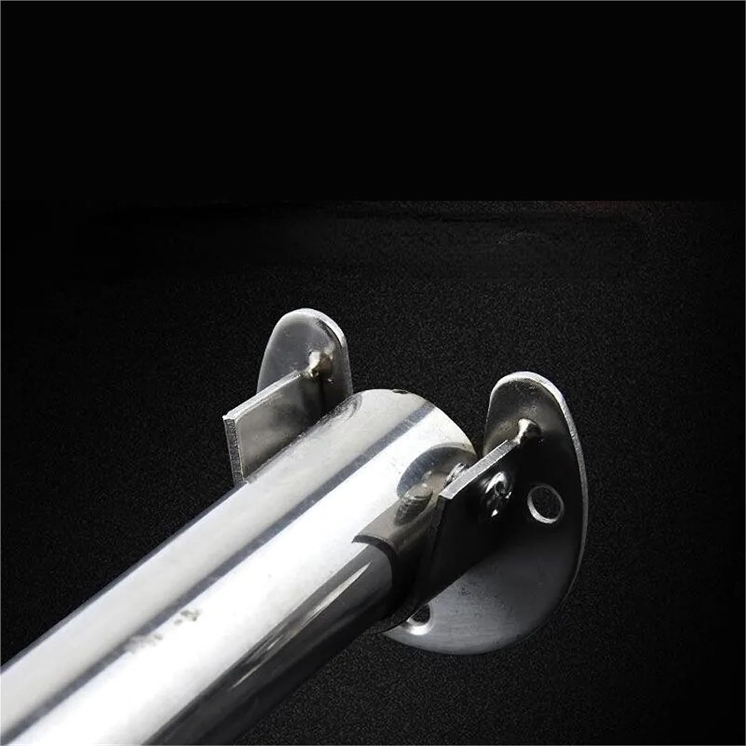 Closet Rod End Support 12pcs Stainless Steel Hanger Rod Fixing Hardware Accessories Bracket(25mm)