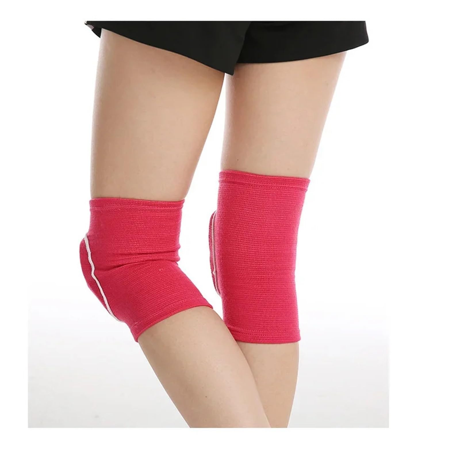 MRKU Genouillères de Sport antidérapantes, 1 pièce, élastiques, à Compression, pour la Danse et l'entraînement, pour Hommes et Femmes.