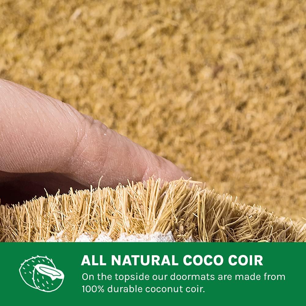 Envelor Coco Coir Doormat, Handwoven Welcome Mat - 18 x 30 x 0.5 Inches - Non-Slip, Sand & Starfish