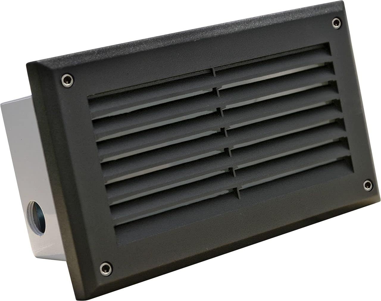 DSL1000-B Louvered Down Incand 120V Step Light, Black Finish