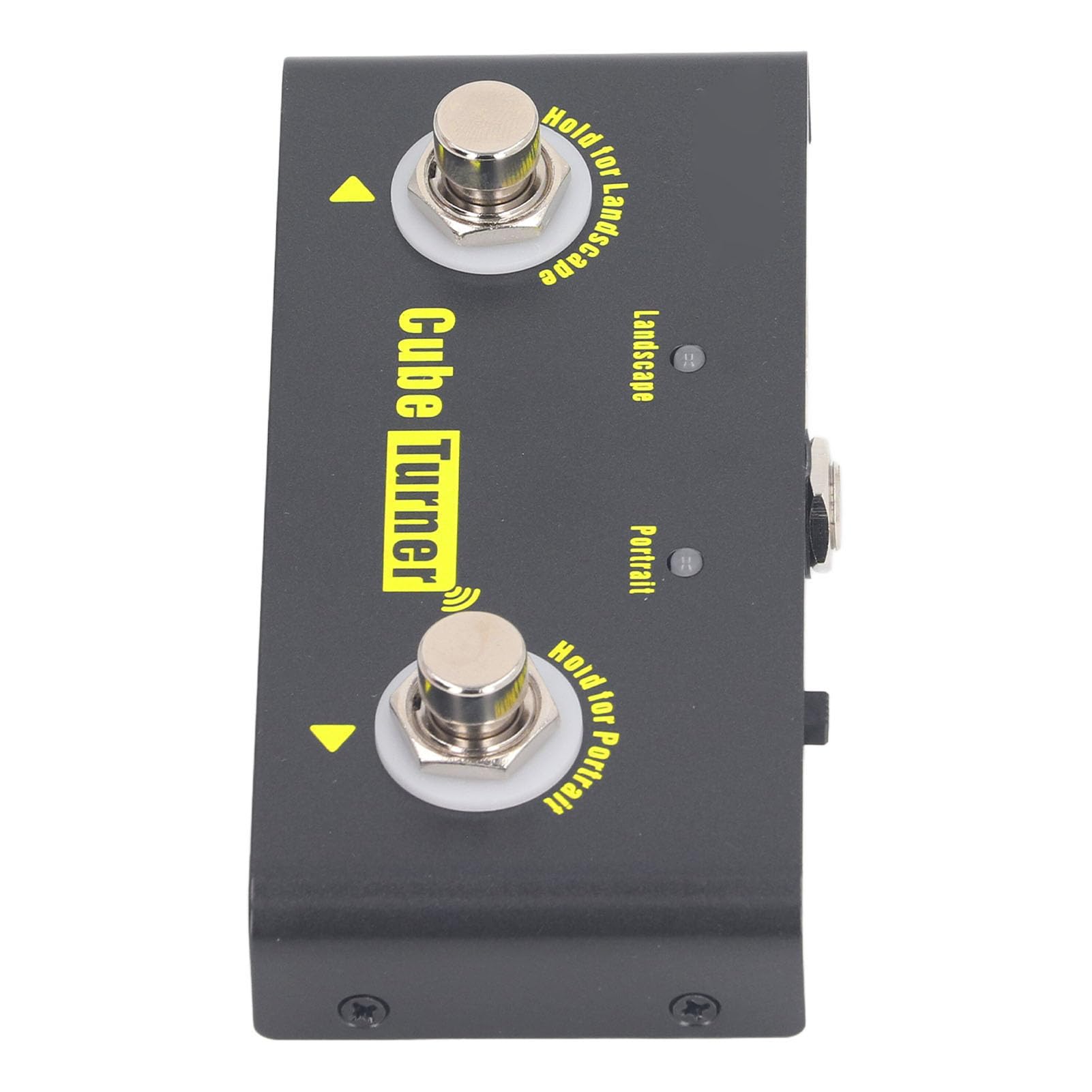 Page Turner Pedal Drahtlos 10m Reichweite Wiederaufladbar Musiknoten Fußpedal Kompatibel mit Tablets für Musiker Präsentatoren Gitarristen Robustes Metallgehäuse Tragbar für Probe