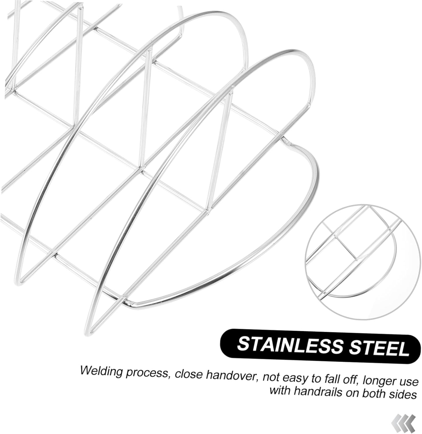 BBQ Grill Steak Barbecue Stand Stainless Steel Rack Roasting Rack Insert for Grilling Outdoor Cooking Dishwasher Safe