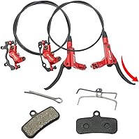 Vista 3 de JFOYH Zoom HB876 - Juego de frenos de disco hidráulico de 4 pistones para bicicleta de montaña, kit de freno de disco de bicicleta con rotores