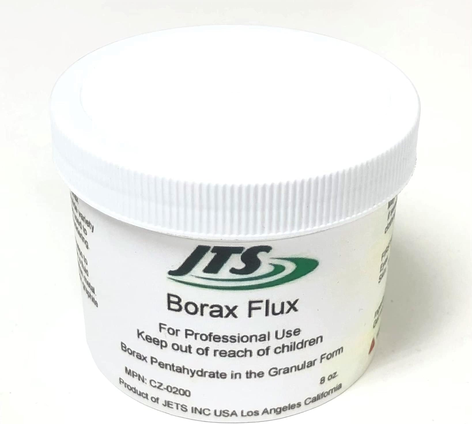 Borax 1/2 Pound Container Melting Flux 8 Oz. to Glaze Crucible Dishes for Gold Silver Jewelry by JTS