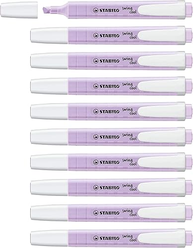 STABILO Resaltador - Swing Cool Pastel - Paquete de 10 - Lila Haze