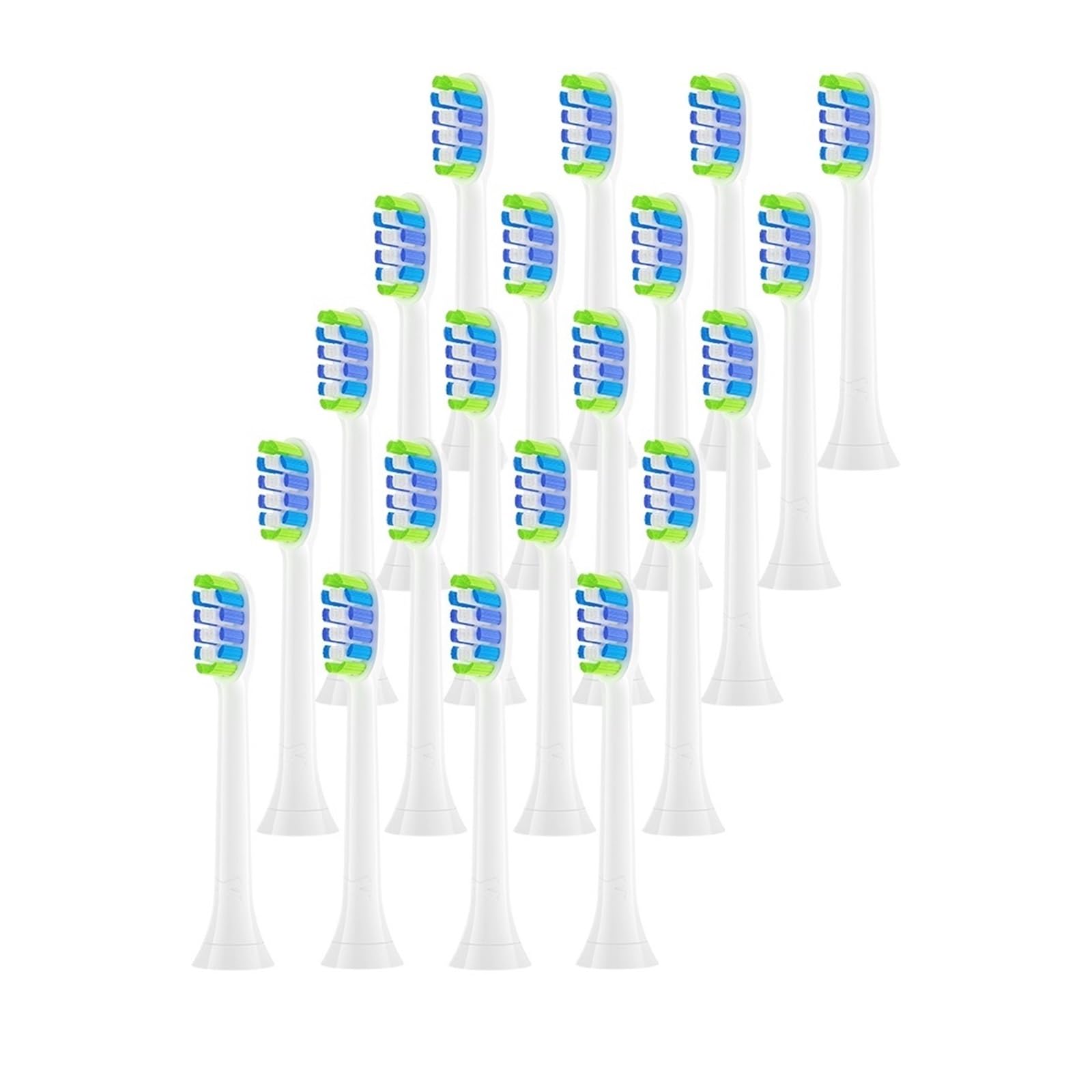 20PCS Cabezales, compatible con Philips, uso adulto | Cabezales de cepillo dental de plástico para adultos, para reemplazo diario y uso de reserva(20HB70C)