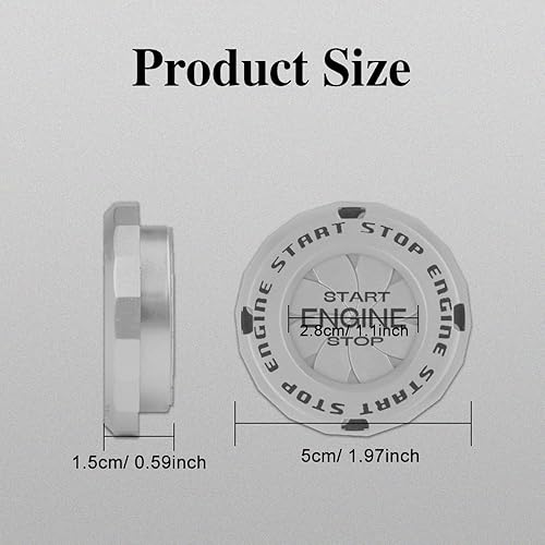 Miniatura 2 de Cubierta para botón de arranque, cubierta del botón de arranque del automóvil, cubierta del interruptor de llave de encendido del automóvil,