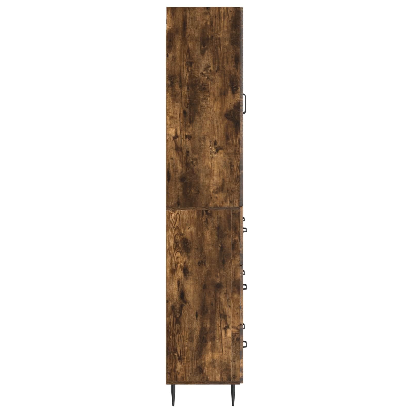 Set di 2 armadietti portaoggetti, in rovere affumicato, 66 x 34,5 x 90 cm, con cassetto e mensola, versatile per ufficio, guardaroba, attrezzi, scaffale e scorta