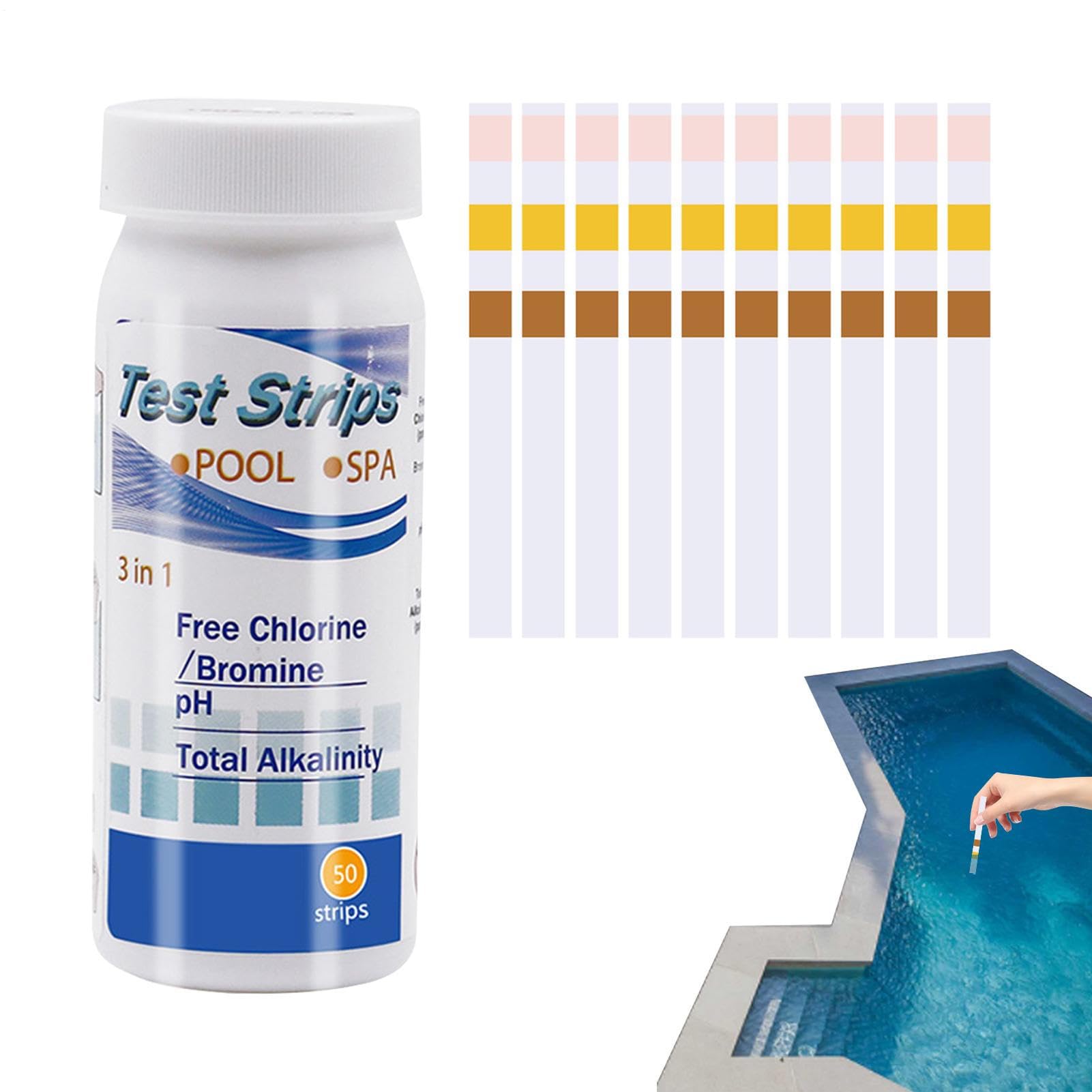 De Test Pour Piscine,Papier D'analyse De L'eau De Piscine | Fournitures De D'eau Faciles À Utiliser Pour Bain À Remous, Piscine Et Spa.