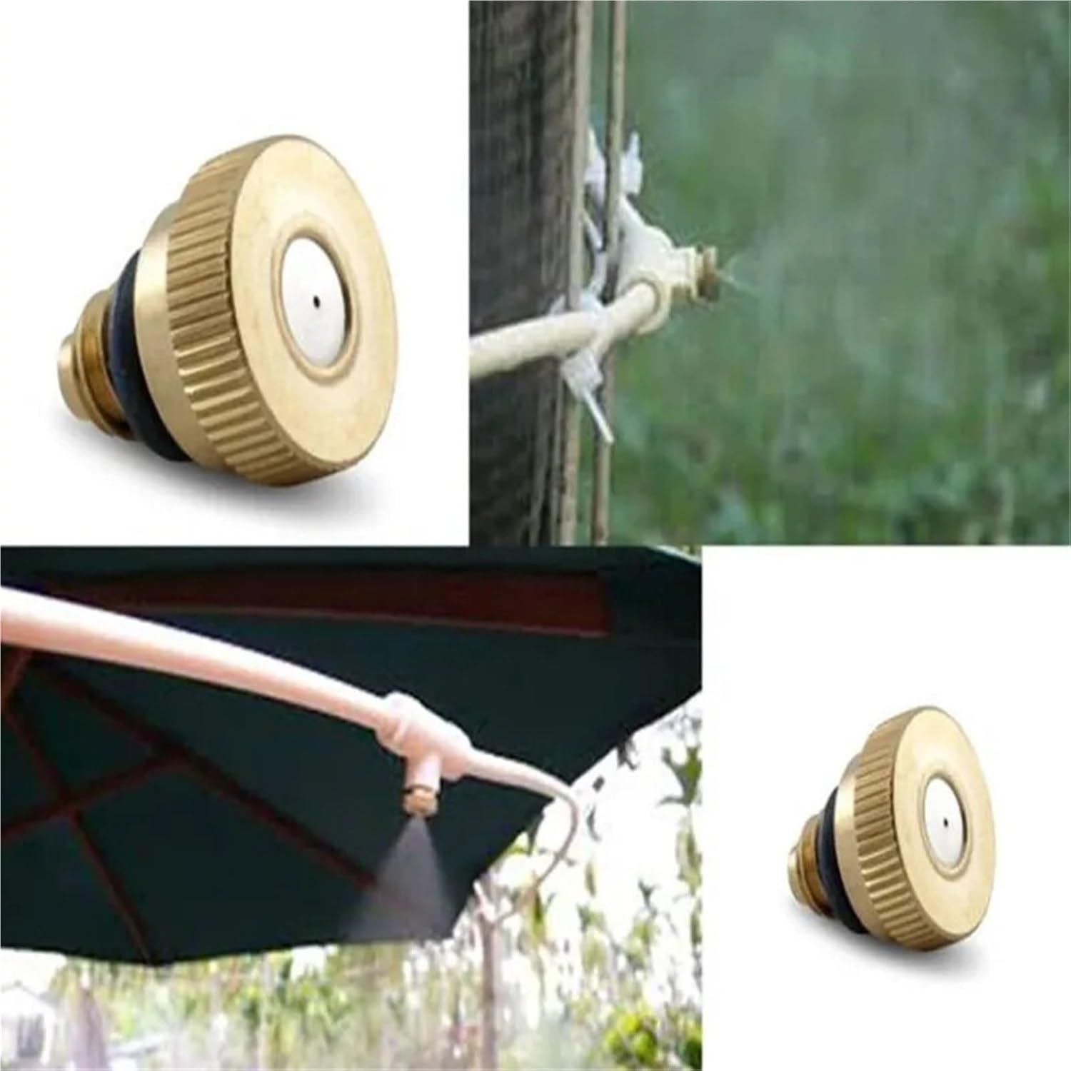 20 PCS Outdoor Cooling System Brass Misting Nozzles 0.1/0.2/0.3/0.4/0.5/0.6/0.7mm for Garden, Patio, Greenhouse(0.8mm)