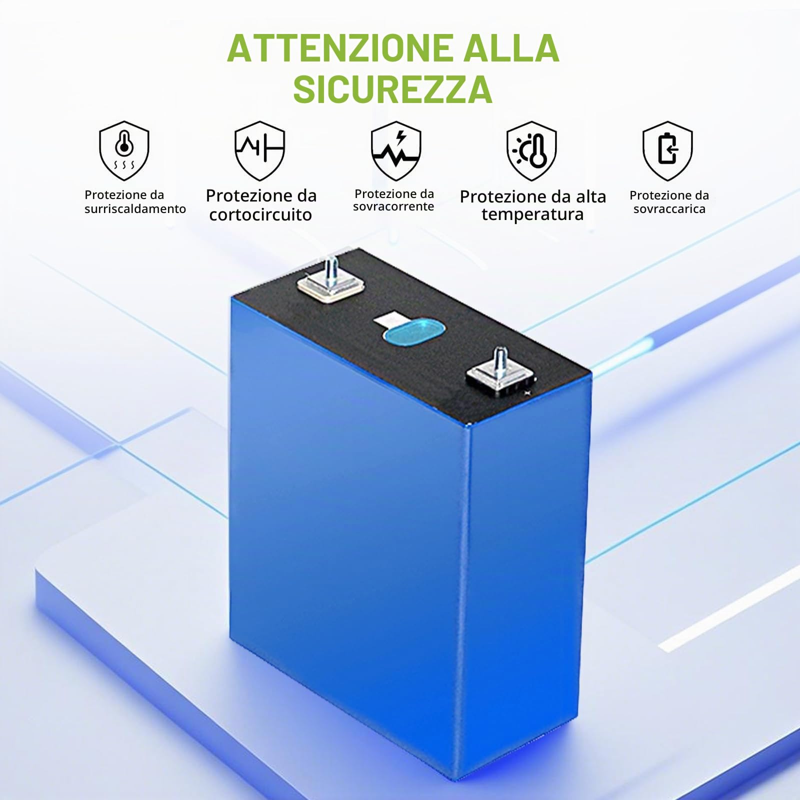 12V (3.2V * 4) 320Ah LiFePO4 Batteria al litio ricaricabile, ciclo di vita > 11000 cicli, funziona da -30 ℃ a 60 ℃, per lo stoccaggio dell'energia solare, RV, barche, attrezzature mediche industriali