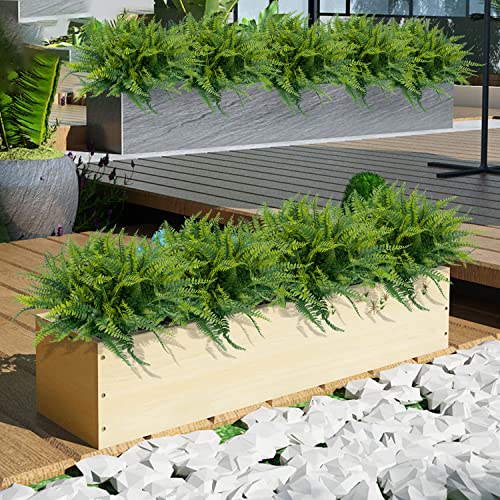 20 Pcs Artificial Plants,Artificial Boston Ferns,Artificial Greenery For Outdoor/Indoor,Fake Faux Uv Resistant Plants Shrubs For House Office Garden Decor #TOP5