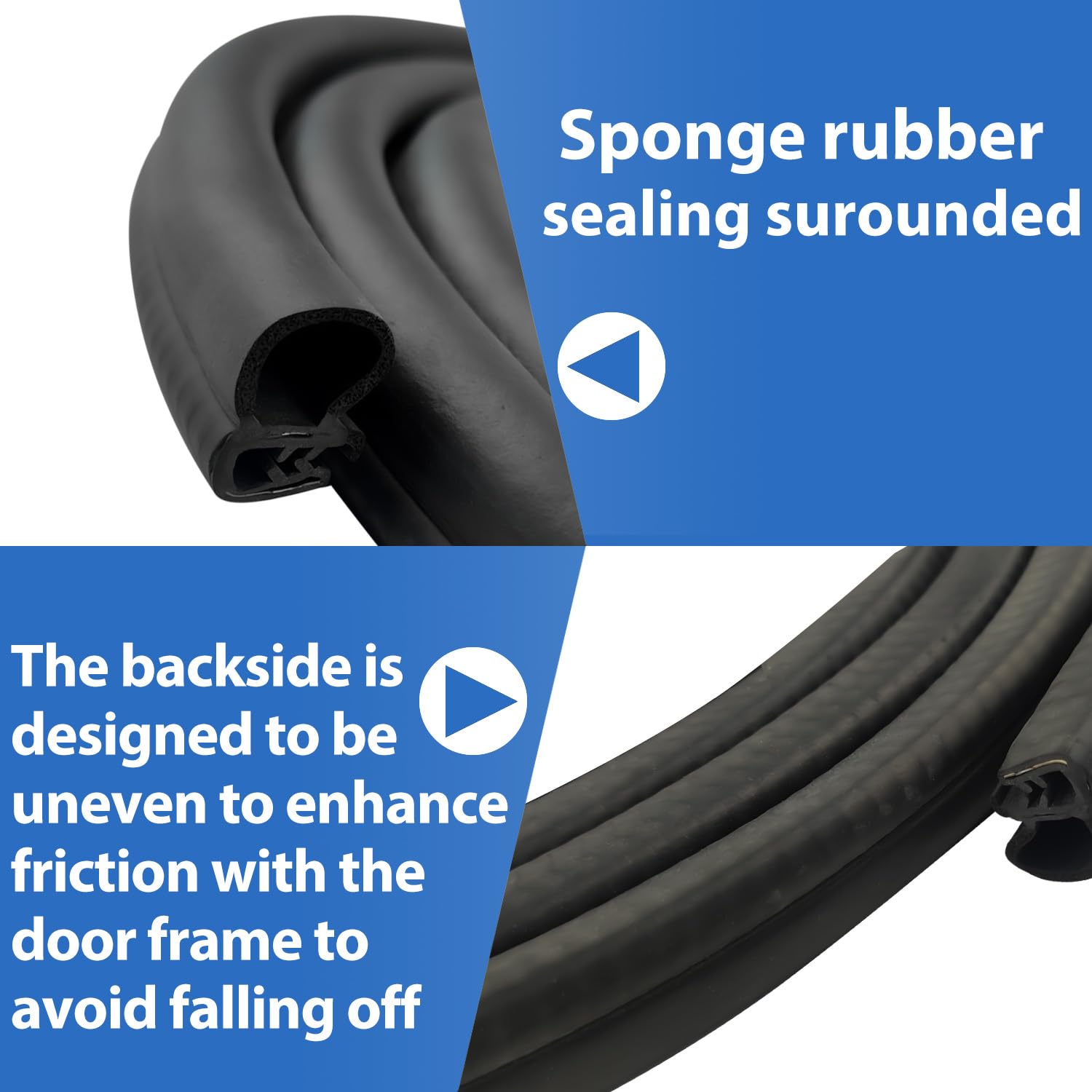 Door Seal Weatherstrip, Compatible With 1988-2000 Chevy GMC C1500 C2500