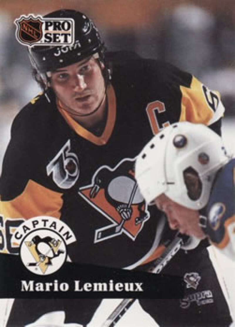 Amazon.com: 1991-92 Pro Set #581 Mario Lemieux Pittsburgh Penguins Official NHL  Hockey Card in Raw (NM or Better) Condition : Everything Else