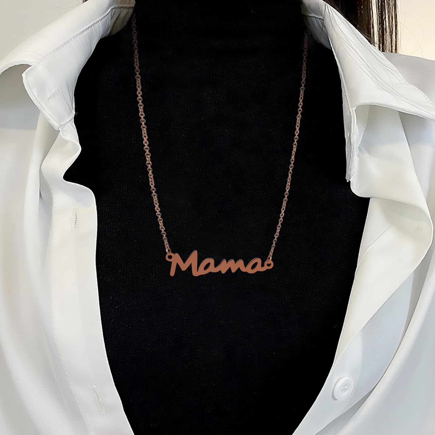 Mama Necklace For Women-Silver, Gold & Rose Gold Mom Jewelry For Women, Gifts For New Mom, Birthday Gift For Mom, Expecting Mom Gift For Pregnant Friend, Mom To Be Gifts With Cards - Image 2